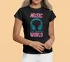 Music Can Change The World  Ladies Slim Fit TShirt 100 Cotton  Graphic Tee
