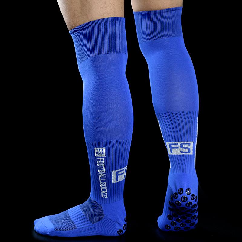 Autumn Knitted Crew Socks with Letter Pattern and Body Logo for Adults-Soccer & Football Sports 38-45 синий