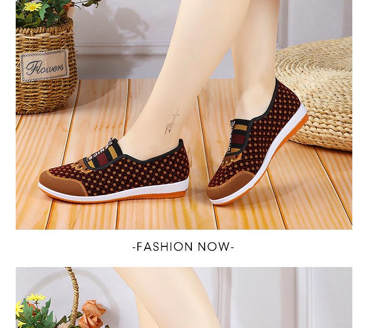 Women's Comfortable Slip-On Cloth Shoes - Spring & Fall Style for Middle-Aged & Elderly