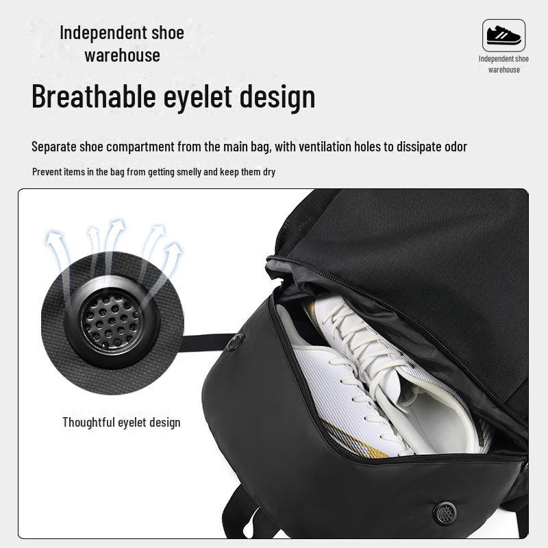 Men's Large Casual Backpack - Outdoor, Double-Duty, Logo Print, Laptop/Travel/School Bag