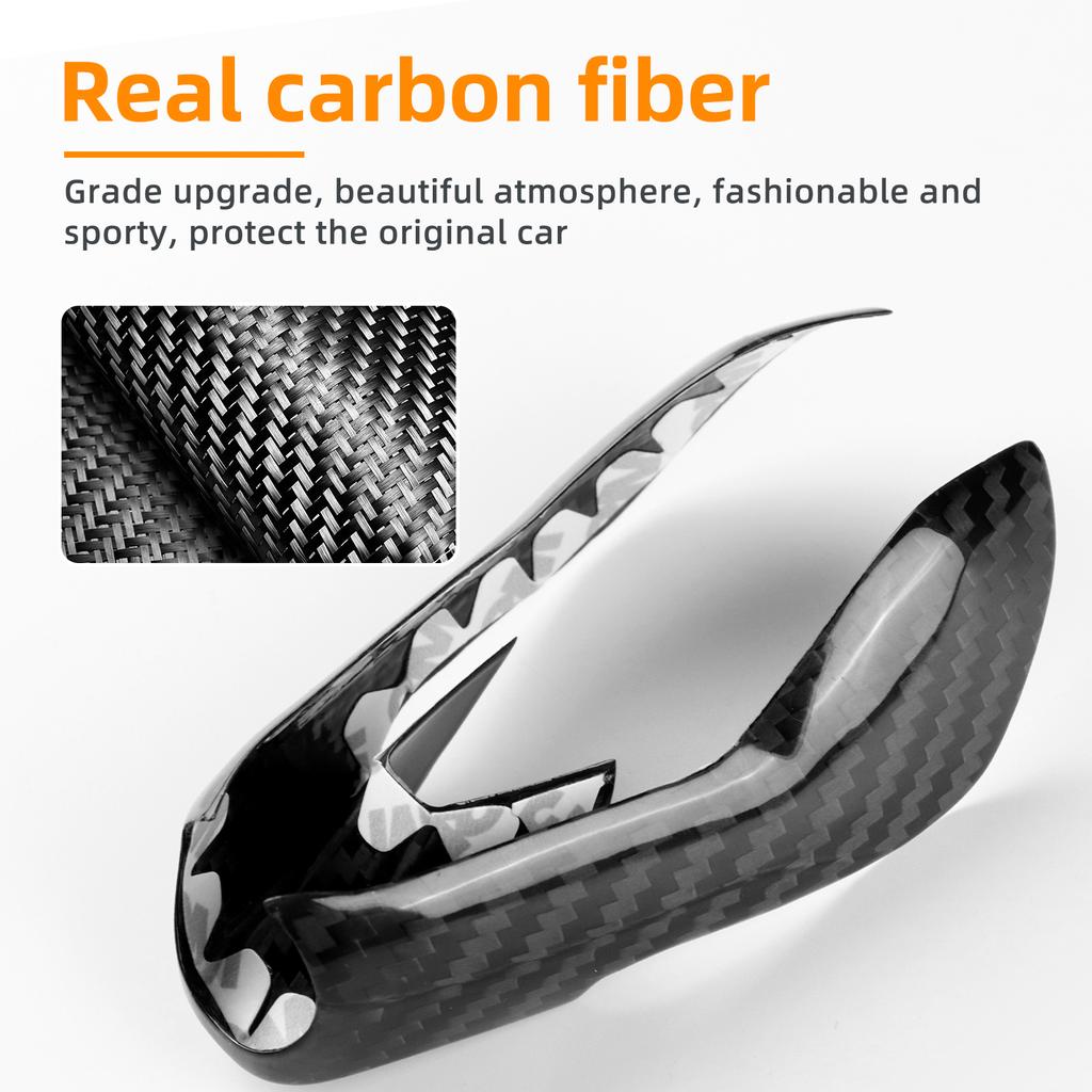 Real Carbon Fiber Gear Shift Knob Cover Car Interior Retrofitting for BMW M2 G87 M3 G80 M4 G82 G83 X3M F97 X45 F98 F95 2021-2025