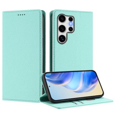 For Samsung Galaxy S25 Ultra Wallet Case RFID Blocking Litchi Texture Leather Mobile Cover