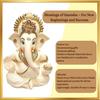 Peach Terracotta Colour Golden Paint Work Vinayaka Idol Car Dashboard Idol Ganesha Murti Ganpati Idol for Home Decor