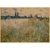Monet Oil Painting Retro Kraft Paper Poster for Restaurant, Bar, Cafe Wall Decor