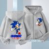 Anime Sonics Kids Thin Hooded Jacket Zipper Sweatshirts Outwear Fashion Spring Fall Hoodies Sportwear Children Clothes Boys Gift