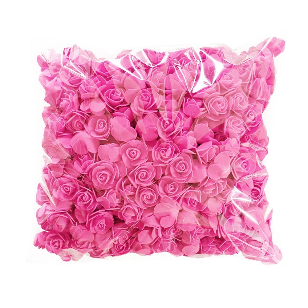 50pcs/Pack 3cm Foam Rose Heads Artificial Flower Teddy Bear Rose For Wedding Birthday Party Home Decor DIY Valentines Gifts