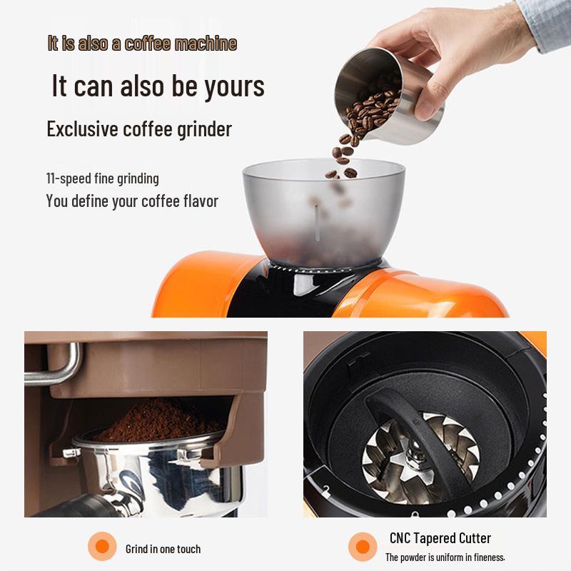 Italian Fully Automatic Coffee Machine with 19-Bar Pressure, Smart Operation, Cold/Hot Milk Frother for Home.