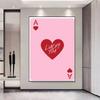 Cartoon Trendy Retro Aesthetic Pink Card Posters Fancy Wall Sticker for Living Room Bar Decoration Wall Decor