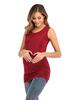 New Round Neck Solid Color Maternity Nursing Tank Top