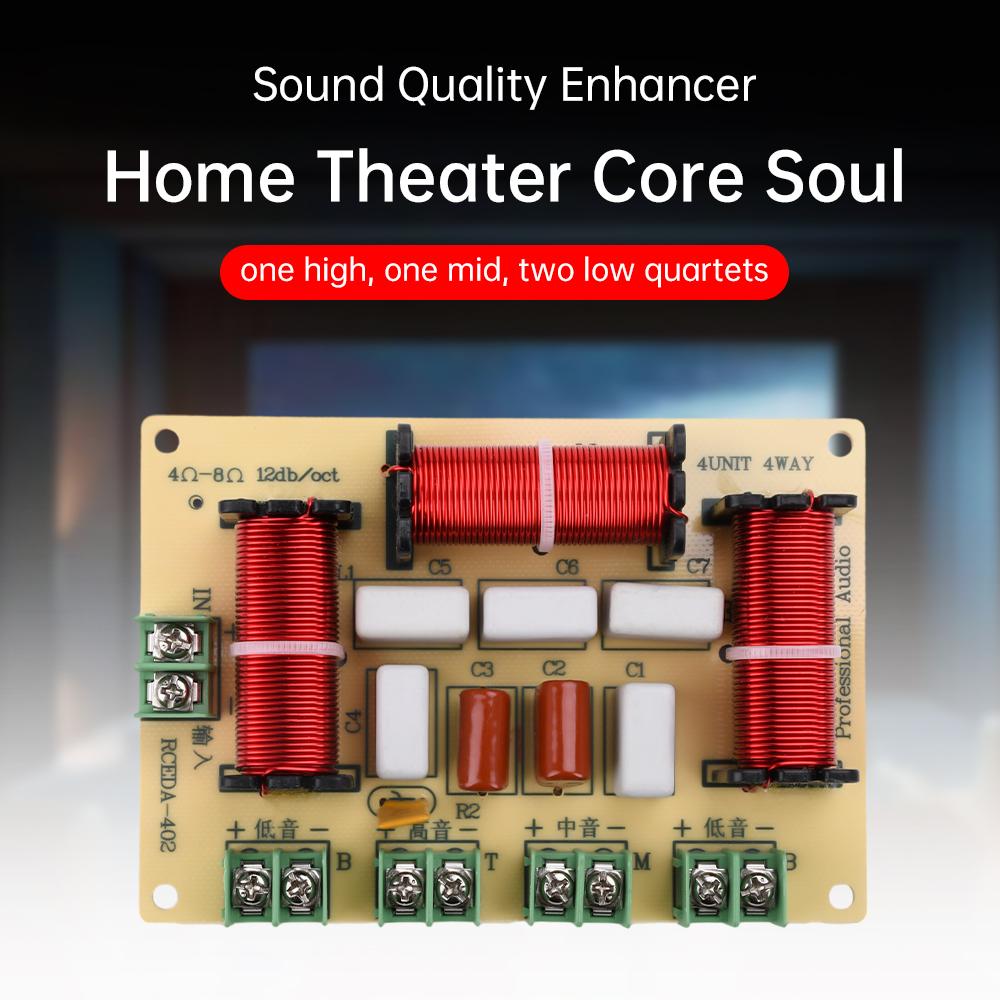 1PCS/2PCS 4 Way Speaker Bass Frequency Divider Home Theater Hifi Stereo Circuit Stereo Audio Crossover Filters