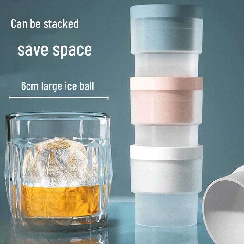 Large Round Ice Ball Maker Silicone Mold 3 шт.
