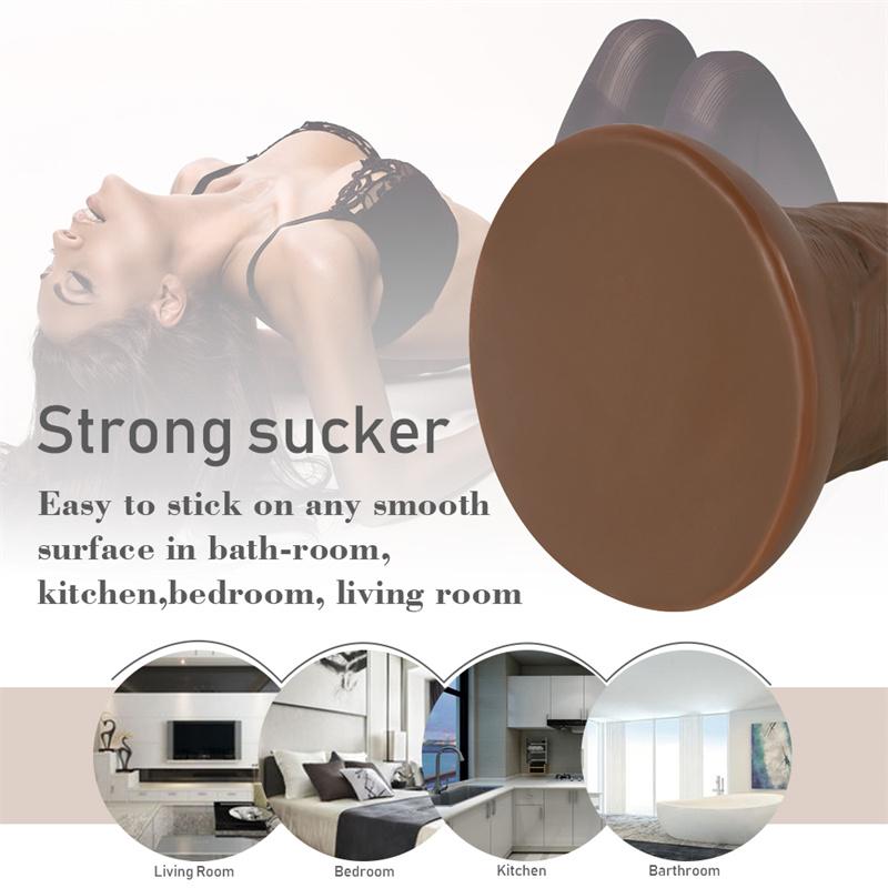 Shuanghui Eggless Dildo Sucker Big Penis Diameter 6.5cm Adult Erotic Sex Products