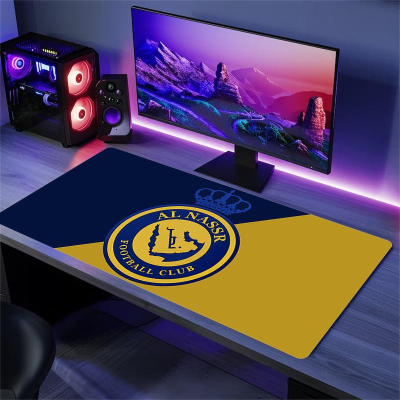 Al Nassr FC Print  Cushion Non-slip Laptop Tablet Big Mousepad XXL Mat Mini PC Playmat With Lock edge