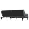 Vidaxl Foldable Sofa With Armrests, Dark Grey, Upholstered