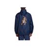 Adidas Originals Trefoil Tiger Embroidery Logo Zip Hoodie Jacket Men Outerwear Blue GC8690