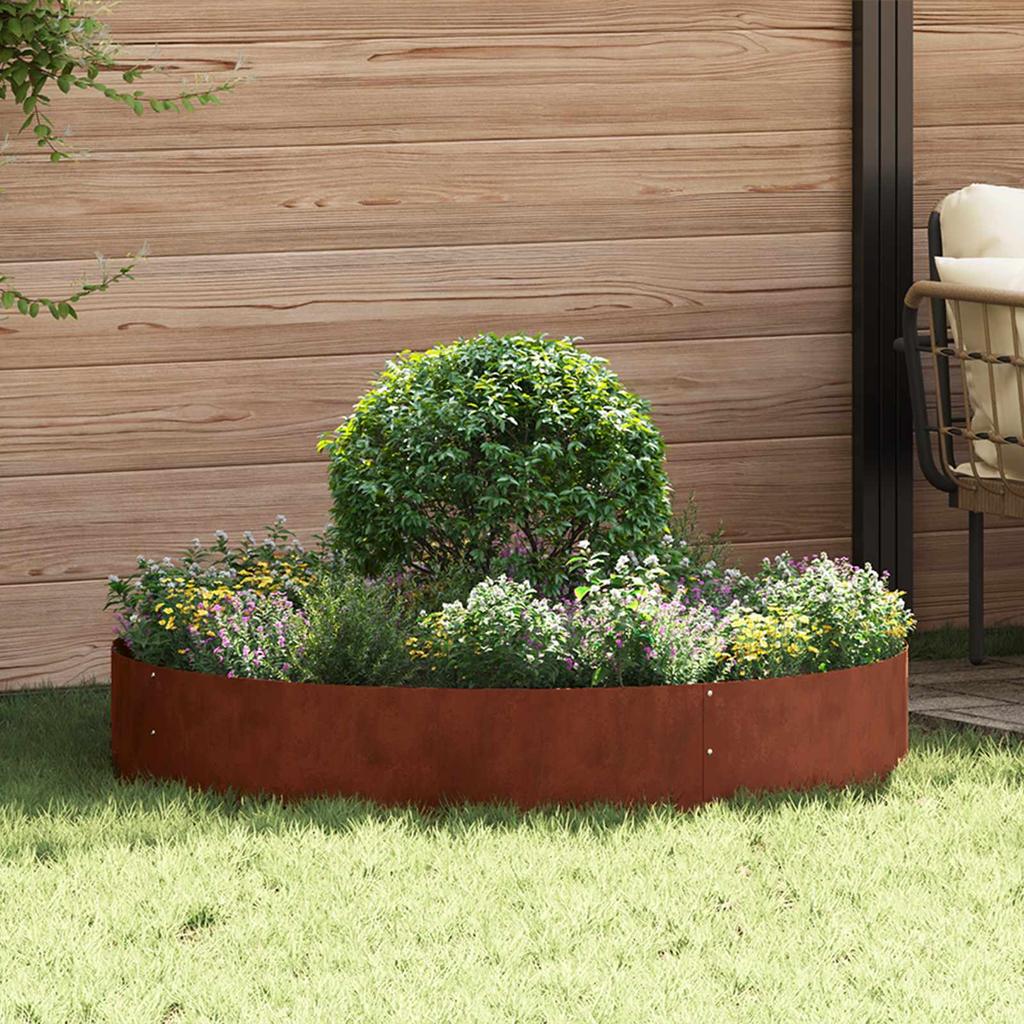 Plant Ring Brown 120 X 120 X 20 Cm Weatherproof Steel