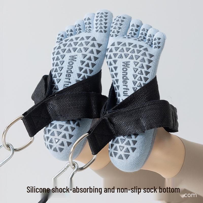 Women's Non-Slip Gel Dot Five-Toe Yoga & Pilates Socks - Sweat-Absorbent Cotton