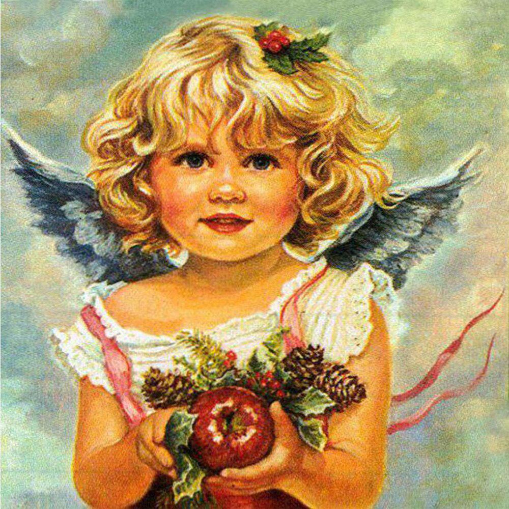 Kit de pictură cu diamant 5D DIY Elfi și îngeri Imagini cu strasuri Broderie cu diamante Mozaic de flori Home Decor