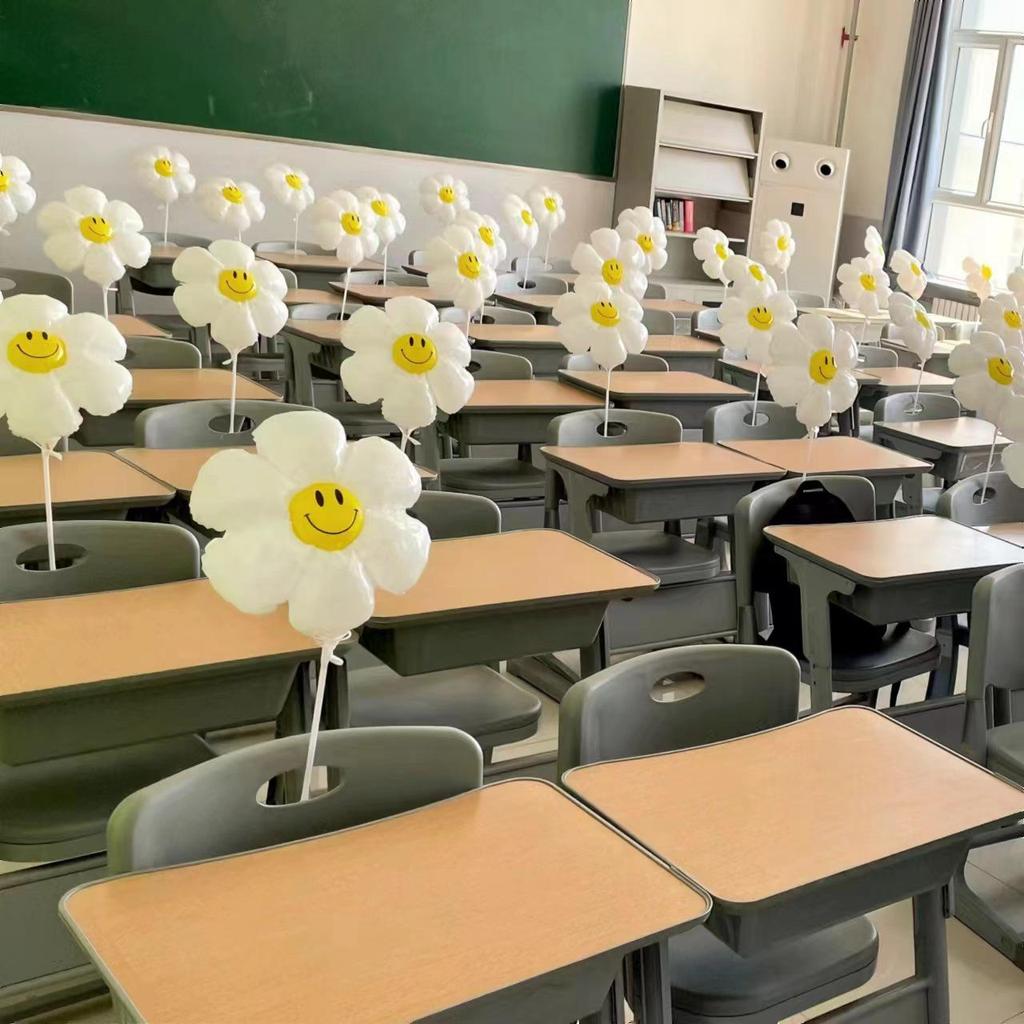 Sunflower Smiley Face Balloons for Back to School Classroom Décor