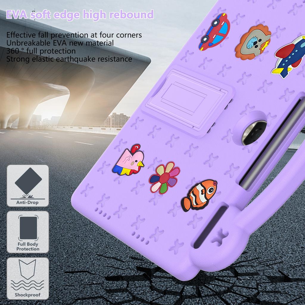 For Honor Pad 9 Tablet Case Anti-scratch EVA Cute Patterns Kickstand Cover with and Handle