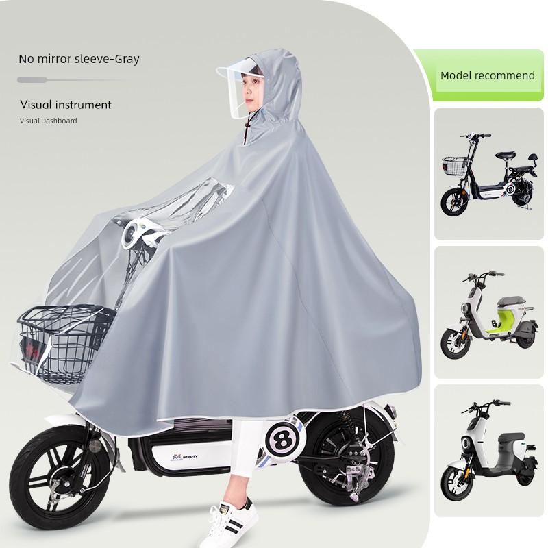 Electric Battery Motorcycle Raincoat Thickened Long Section Full Body Rainproof Calf Green Source New Women's Clothes Motorcycle Special Poncho