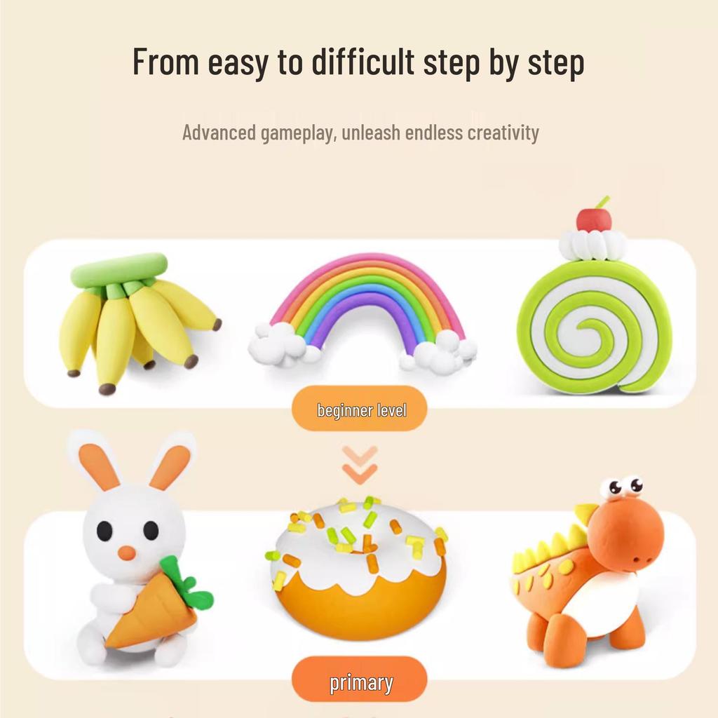 24-Color Ultra-Light Non-Sticky Odorless Clay Set for Kids with Storage Box - Perfect for Kindergarten & Gifts