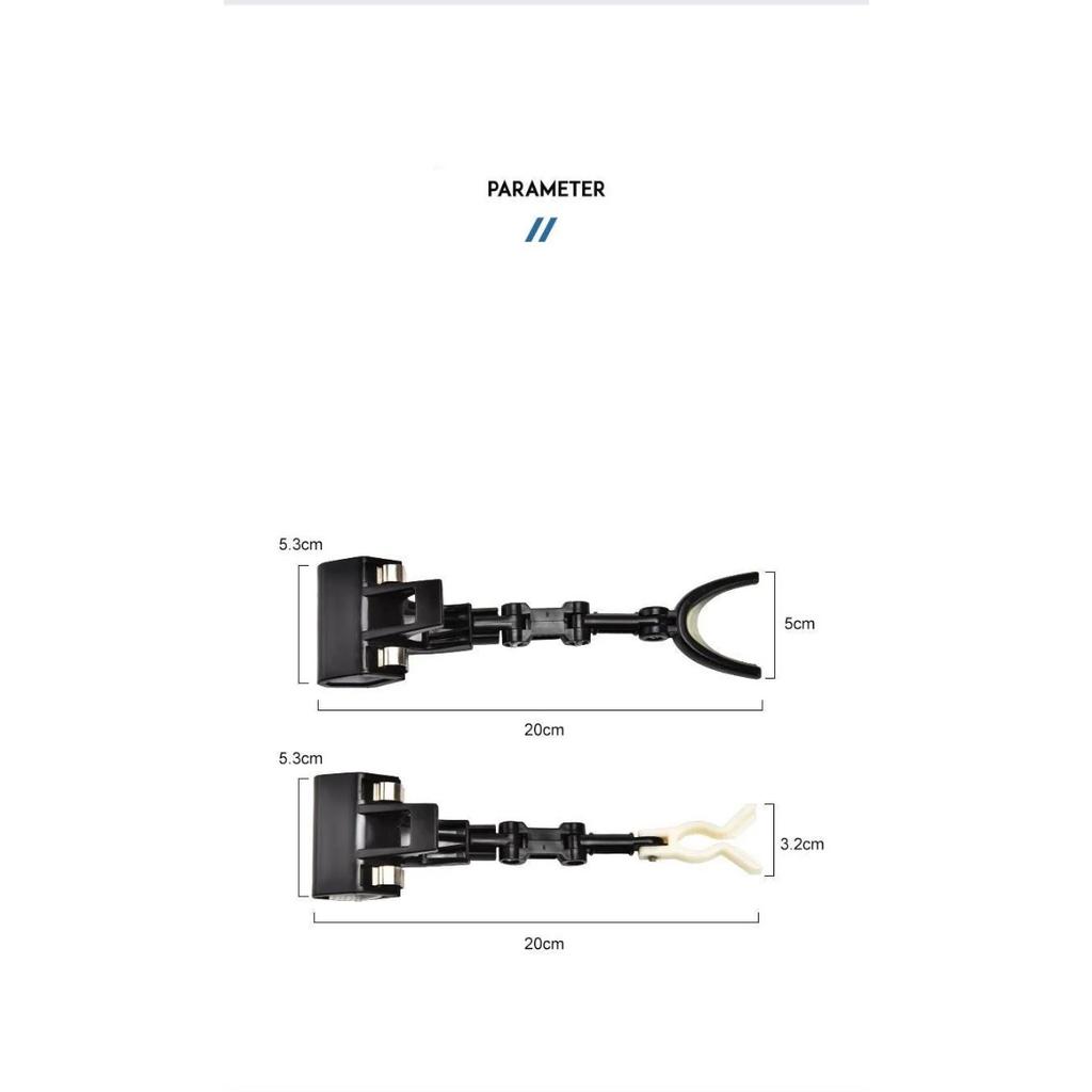 2Pcs/set Fishing Bracket Bridge Raft Fishing Rod Rack Non-slip Luminous Reinforced Pole Bracket Rear Hanging Fishing Supplies