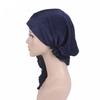 Fashion Women Wrinkle Long Turban Head Wrap Chemo Hat Beanie Muslin Hijab Girls Hats