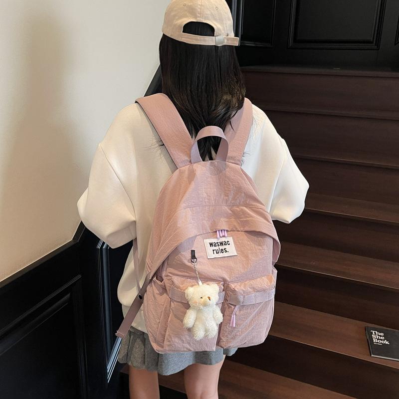 School bag female college student simple new spring and summer high school student backpack campus high value backpack