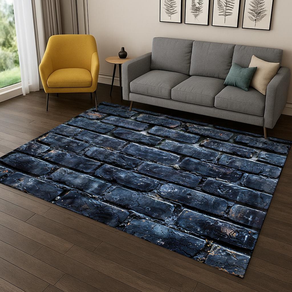 3D Brick Stone Building Wall Originality Carpet Rug for Living Room Sofa Home Bedroom Doormat Decor,Playroom Non-slip Area Rug