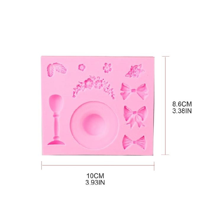 Hat Bowknot Flower Silicone Mold Fondant Mould Baking DIY Supplies Nonstick