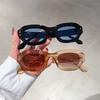 Luxury Brand Designer Small Frame Sunglasses Women Vintage Fashion Sun Glasses For Men Trendy Punk Rivet Hip Hop Shades Uv400