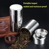 400/550Ml Tea/Coffee Canister With Airtight Double Lids For Loose Tin Containers Stainless Steel Storage