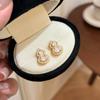 Elegant Zircon Gourd Stud Earrings for Women - Fashionable, Versatile, High-End Ear Jewelry