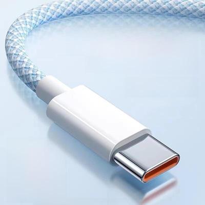 Cable de carga rápida USB-C trenzado de 120 W y 6 A para teléfonos Android