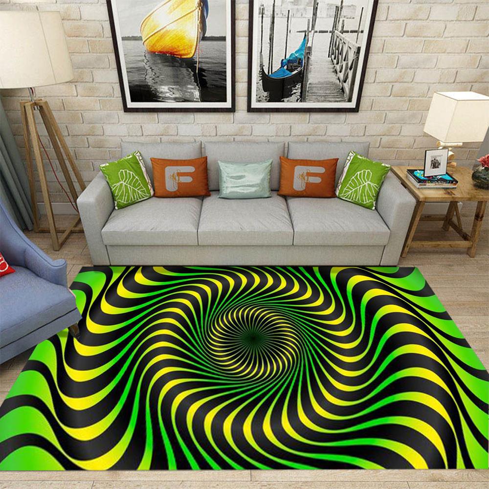 3D Illusion Hole Carpet Future Technology Rug Bedroom Esports Room Chair Anti Slip Mat Home Decoration