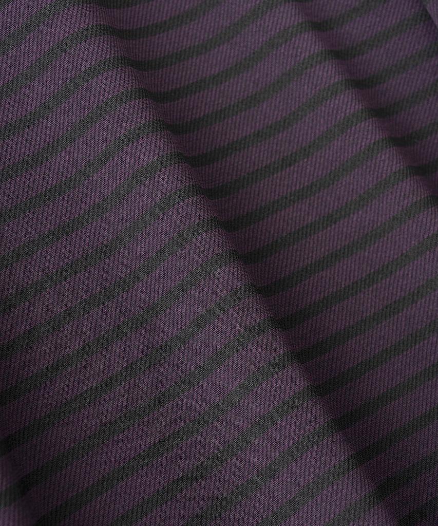 Bastic Texture Stripe Long Sleeve_Black / Purple
