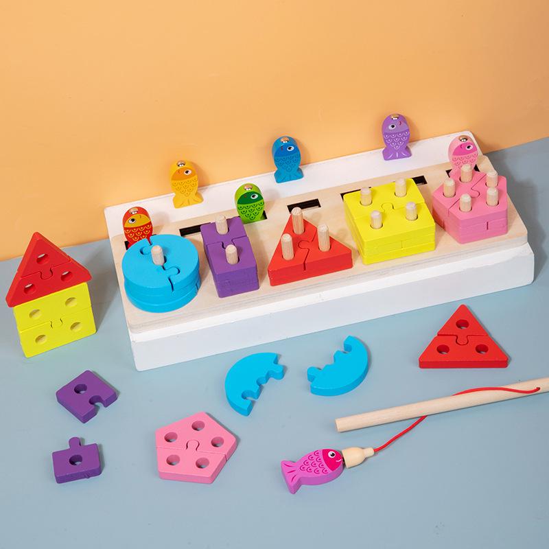 

Shape and Color Matching Wooden Blocks for Early Education