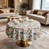 Tavola da Pranzo Cucina Area Relax Decorazione Lavabile Piccolo Tessuto Cotone Rotonda Tovaglia