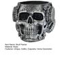 Resin Skull Planter Steampunk Machinism Human Skull Plant Pot Gothic Flower Vase with Drainage Hole for Home Office Decor
