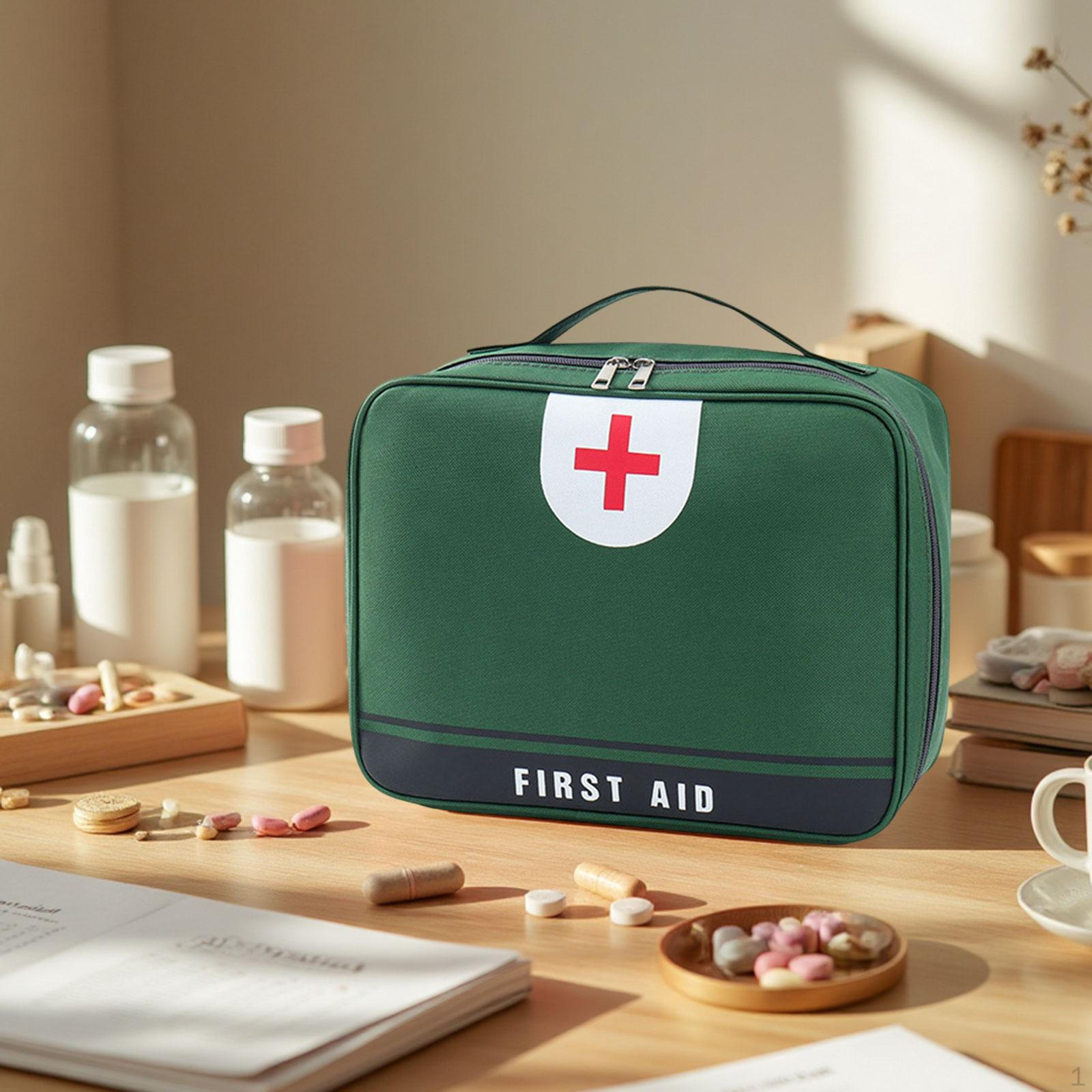 

Сумка первой помощи Аварийный чемодан Многофункциональная Медицинская для Похода Кемпинга Дома зелёный