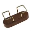 Card Storage Business Card Holder Walnut Wood Tabletop Shelf Wooden Card Rack Beech Wood Metal Cards Display Stand