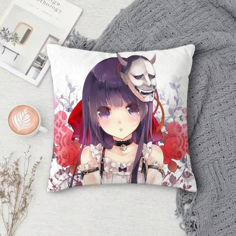

IInu boku ss Doublesided Printed Square Decorative Cushion Cover for Sofa Living Room Home Decor 30x30 cm