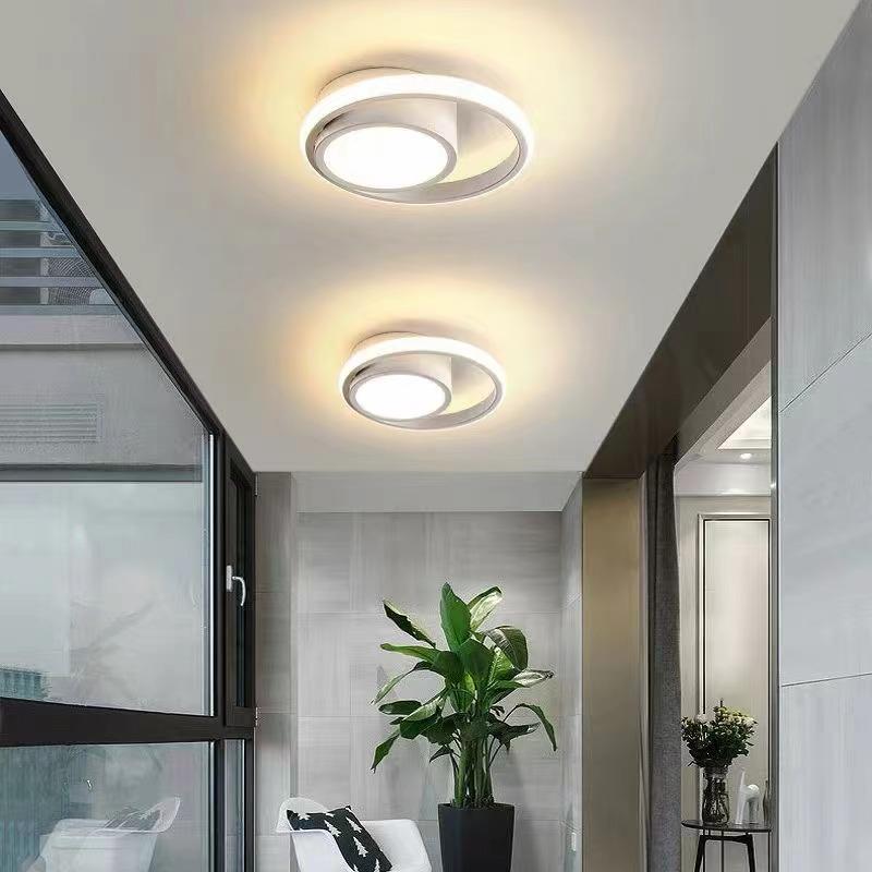 Nordic Black White LED Ceiling Lights Chandelier Lamps for Corridor Balcony Interior LED Ceiling Lamp Decor for Home AC85-265V