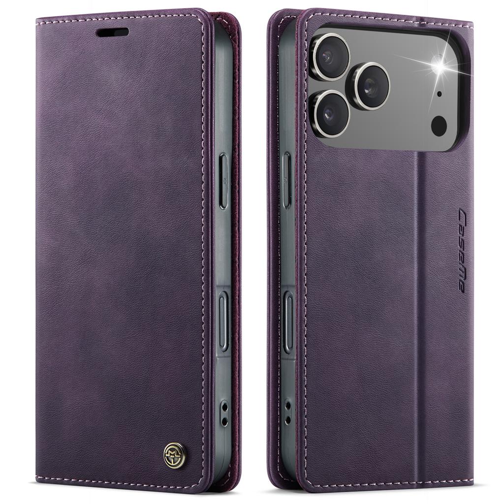 Retro Leather Phone Case for IPhone 17E 16E Air 17 16 15 Plus 14 13 12 11 Pro Max Magnetic Flip Wallet with Card Holder Cover