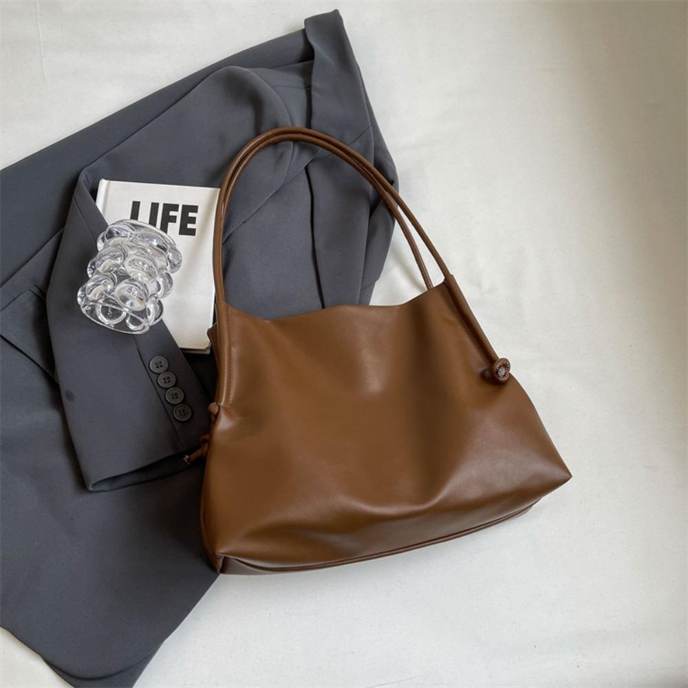 High Capacity Hand Bag Fashion PU Popular Tote Bag Trendy Temperament Shoulder Bag Female