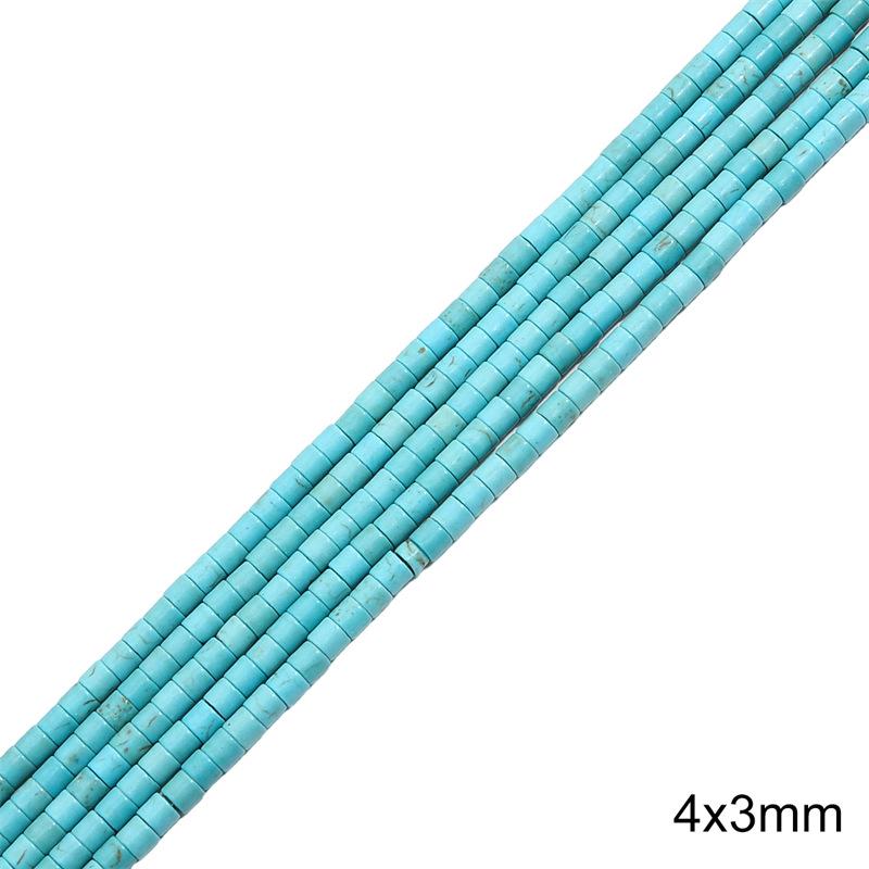 Synthetic Blue Turquoise Round Loose Beads for DIY Jewelry Accessories - Bracelets, Necklaces, Pendants