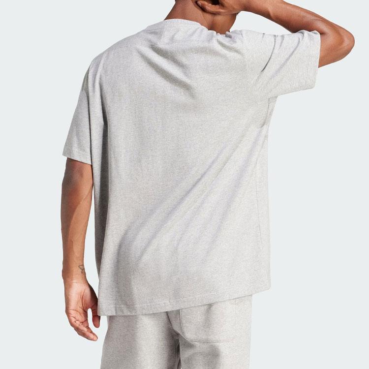 Adidas All Season Embroidery Graphic Tee Men Tops Gray IS1474
