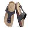 Fashion Crestar Cork Footbed Sandals Comfortable Slip-On Slide Sandals with Arch Support Summer Fashion Adjustable Buckle Beach Slippers