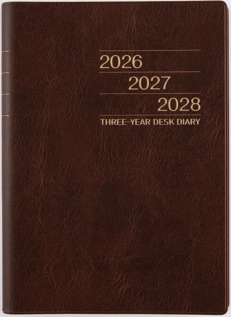 Takahashi 2026 A5 Desk 63 January 3-Year Journal, Brown, No. (Starts 2026)